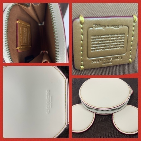 Coach Mickey Mouse Glovetanned Leather Coin Purse - Picture 3 of 3